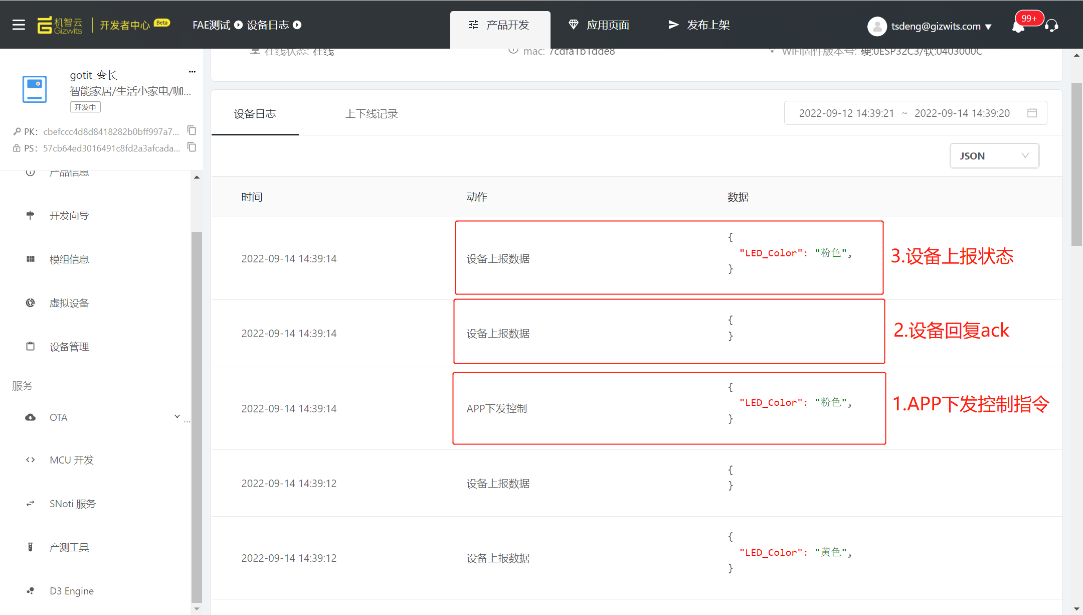 机智云串口调试助手 - Gizwits